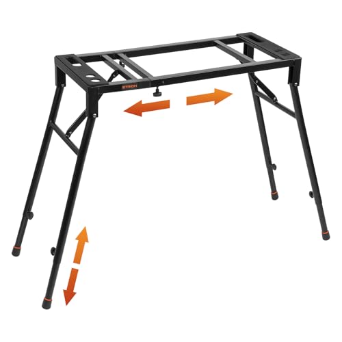 STRICH Collapsible Piano Keyboard Stand - Adjustable and Portable Heavy Duty Music Stand - Fits 54/61/88 Key Electric Digital Pianos - Sturdy Musical Keyboard Table