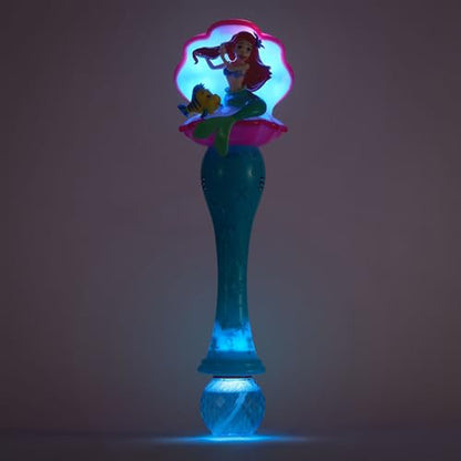 Disney Store Official The Little Mermaid Ariel & Flounder Light & Sound Bubble Wand - Interactive LED Toy, Perfect for Kids & Fans - Ideal for Outdoor Play & Parties, Durable and Safe - style: Ariel & Flounder