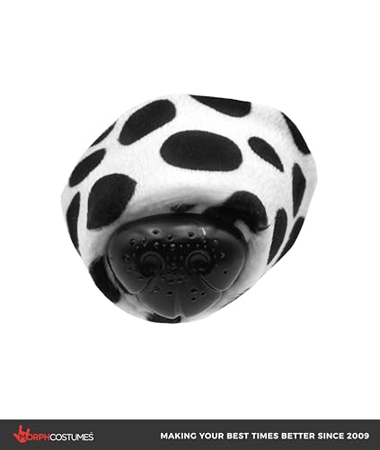 Morph Unisex-Adult Puppy Floppy Dog Ears Headband, Nose and Tail Set, Accessory Kit for Costume Events & Party - color: Black/White