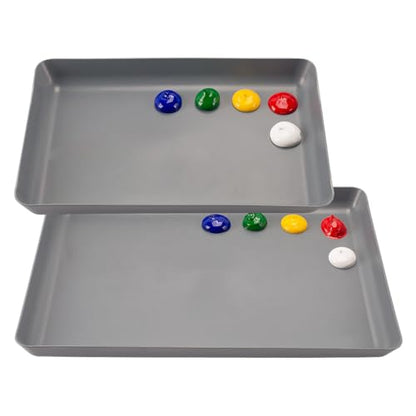 Soho Urban Artist Neutral Gray Artist Paint Palette - Large Butcher Tray Easy Clean Up Palette for Acrylics, No Stains and Paint Peels Off Once Dried - 11" x 15" - size: 11"x15"