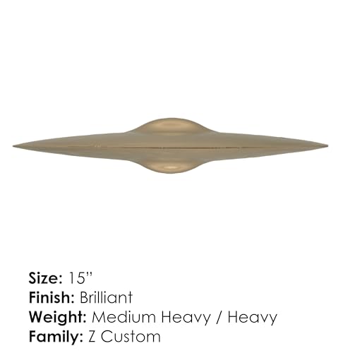 Zildjian Z40104 15" Z Custom Hi-Hats Cymbals | Crisp Chick Articulation, Tight Groove Control, Clean Stick Response, Built for Any Drum Set, Pro Bronze Alloy Build - size: 15-Inch