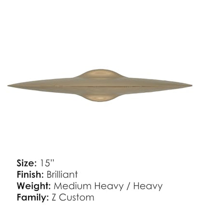 Zildjian Z40104 15" Z Custom Hi-Hats Cymbals | Crisp Chick Articulation, Tight Groove Control, Clean Stick Response, Built for Any Drum Set, Pro Bronze Alloy Build - size: 15-Inch