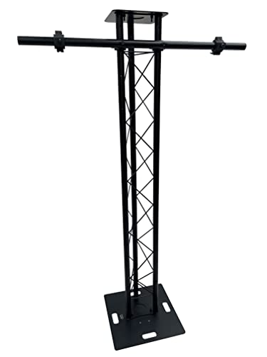 6.56 FT Black Plasma TV Mount Stand Stage DJ Lighting Truss Totem 10"x10" Truss