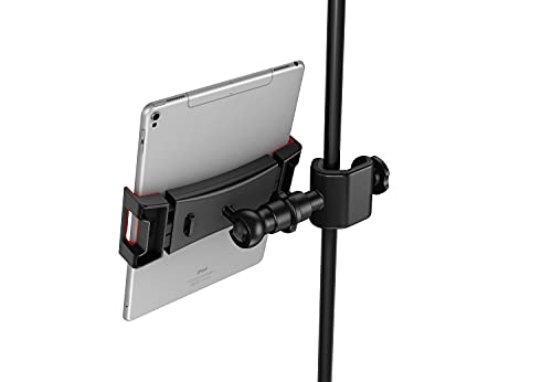 IK Multimedia iKlip 3 Tablet Holder for mic Stands, fits iPad and Android Tablets Between 7" to 12.9" with an Adjustable 360° Swivel and Soft-Touch fit - style: Stand mount