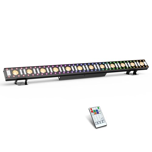 Battery Powered 150W 240LED Stage Wash Light Bar for DJ Party | 2.4G Wireless DMX512 & Remote Control, RGB Strip White Strobe & Warm Beam Effects, For Wedding, Live Music Venues, Club Event