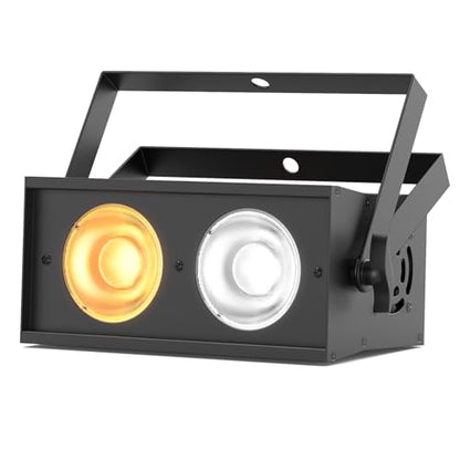 Stage Lights, 120W COB Spotlights LED Par Can Blinder Lights, 2 in 1 Cool White & Warm White DMX512 Sound Activated Audience Uplights for Events Party Wedding Theater Church Concert Dance 1Pc