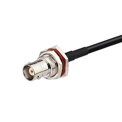 Bingfu BNC Male to Female Bulkhead Mount RG58 Coax Jumper Cable 3m 10 feet for Wireless Microphone System Receiver Amateur Mobile CB Radio UHF VHF Ham Radio Antenna Patch Panel Rack Mount - size: 3m / 10 feet