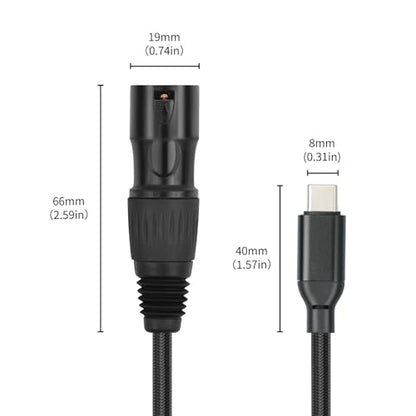 3.3FT USB-C to XLR Male Cable, USB-C to XLR Male Adapter Cable for Active Speakers, Mixers, Power Amplifiers and Professional Audio Equipment - size: XLR Male, style: 3.3FT