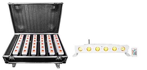 Rockville Best Strip 60 Pack White Battery Wash Lights with Charging Case - color: White