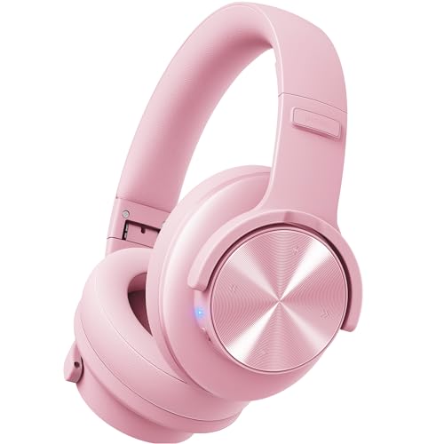 Picun B8 Wireless Bluetooth Headphones, 120H Playtime, 3EQ Modes, Pink - color: Pink