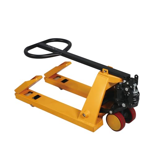 Tory Carrier Mini Hand Pallet Jack Truck, 2200 Lbs Capacity, 31.5" Lx15 W Fork Size Narrow Pallet Jack, Small Size Manual Pallet Trucks with Foldable Forks and Handle - color: Yellow