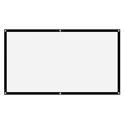 Yosoo Health Gear Portable Projection Screen Polyester 16:9 White, 84 Inch | Outdoor Movie Screen, Foldable Non Crease Design, Polyester Fabric, Projector Curtain for Camping Open-Air Cinema Backyard, W - size: 84 Inch
