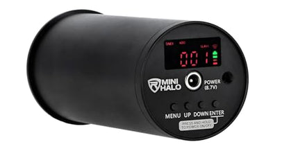 Rockville 8 Pack MINI Halo Black DJ Wash Lights + Bag, Wireless DMX, 17 Hour Battery, Wireless DMX, RF Remote - color: Black