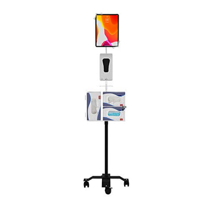 Gooseneck Floor Stand – CTA Compact, Height-Adjustable Sanitizing Station w/Automatic Soap Dispenser and Holder for iPad 7th/ 8th/ 9th Gen 10.2”, Surface Pro 4, and Other 7-13” Tablets (PAD-CGSST) - style: Soap Dispenser