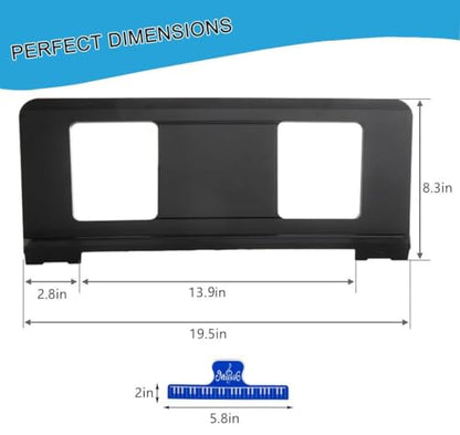 Lcjtop Music Stand for Sheet Music.Compatible with Yamaha PSR/YPT/KB/P/DGX Series Keyboard Music Score Stand, Keyboard Sheet Music Stand with 4 Music Book Clip