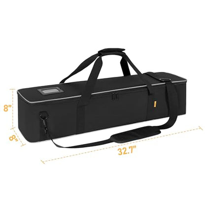 Multifunctional Tripod Bag 32 X 7 X 7 Inches / 81 X 18 X 18 cm Heavy Duty Tripod Carrying Case with Handle for Lights, Speakers, Cameras, Booms, Microphone Stands, Black - size: 32 X 7 X 7 Inch