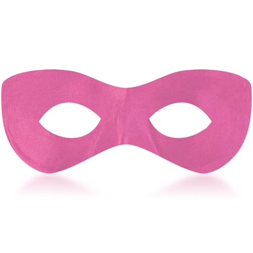 Pink Super Hero Fabric Eye Mask - 2.87" x 8.25" - Durable, Comfortable & Perfect Fit - Ideal for Parties, Cosplay & More - color: Pink