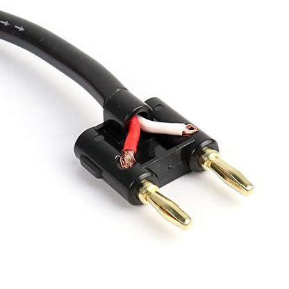 HBU Pack of 2 30 Feet Speakon to Banana Plug Cable - 2pcs 30 Ft. Compatible Dual Tips Speaker to Power Amp Cord Cables with Twist Lock - Livehouse Pro PA DJ Audio Speak-On Extension Wire - style: SPEAKON TO BANANA PLUG CABLE