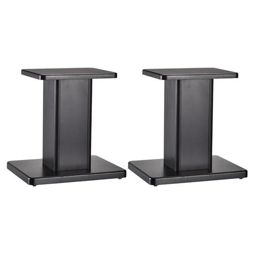 MECCANIXITY Wood Speaker Stands, 2 Pack 11.8 Inch (30cm) Universal Speaker Stand Hollowed Bases Enhanced Audio Listening for Home Theaters Cinema - size: 11.8 Inch
