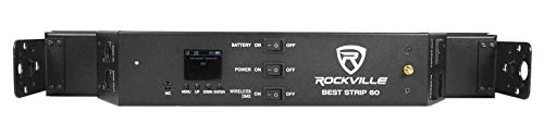 Rockville Best Strip 60 Black Rechargeable RGBWA+UV Wash Light Bar, 8-Pack | Wireless DMX, 6x6W LEDs, Remote, Up to 22-Hour Battery, Sound Activated, 6500 Lux, 8800mAh, Flicker Free, LCD Display