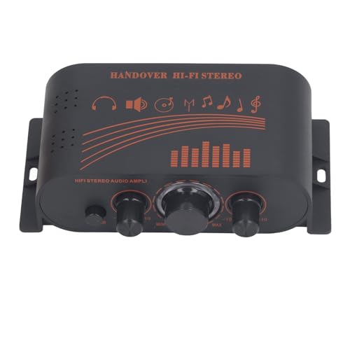 AUNMAS Mini Stereo Amplifier HiFi Power Amp 2 Channel Speaker | DC12V 40W, Multifunctional, Low Noise Sound, Home Speakers