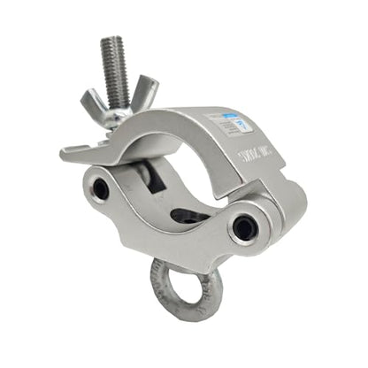 42-51mm Heavy Duty Pro Clamp with Eye Bolt for 2” Truss OD Tube Pipe | Aluminum Alloy 6061 Stage Light Clamps for LED Video Wall and Lighting Mounting