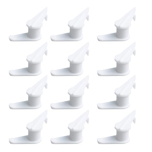 50pcs 10mm White Clear Lamp Shade Clips, Ceiling Light Fixed Clip, Light Mounting Bracket Holder for Ceiling Flush Mount, Lamp Socket Light Fixture with Screws - color: White, size: 10mm