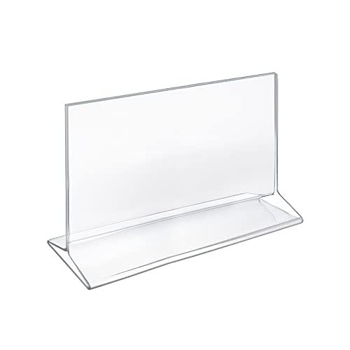 Azar Displays 142718 11-Inch Width by 7-Inch Height Top-Load Acrylic Sign Holder, 10-Pack - size: 11 in W x 7 in H Horizontal