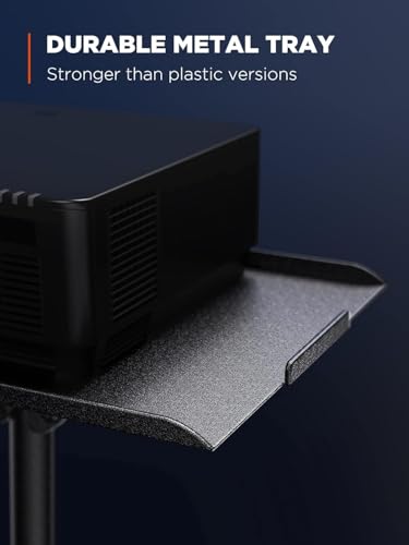 AMADA HOMEFURNISHING Foldable Projector Tripod, Multipurpose Laptop Stand with Removable Mouse Tray, Adjustable Height 25-63 Inch, Outdoor Movie Projector Stand, AMPS03 - size: 25-63 inches