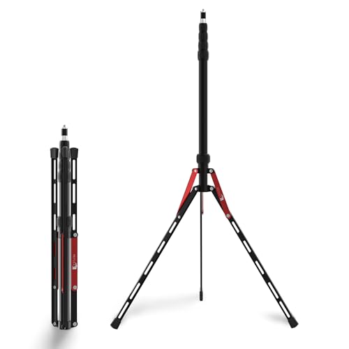 REFLEX CAMERA Aluminum Travel Light Stand 7ft 3" - 88" - Lightweight, Compact & Portable 3/8" 1/4" Screw, Photography & Lighting Light Stand for Photography, Flashguns, Softboxes & Background Lighting