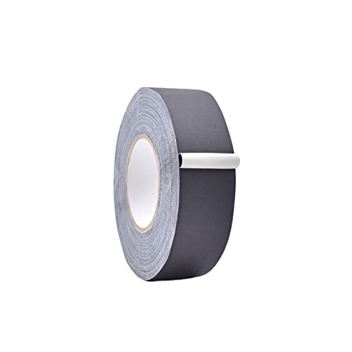WOD GTC12 Black Gaffer Tape Low Gloss Finish Film, 2 inch x 45 yards, Residue Free, Non Reflective, Easy Tear, Cloth for Photography, Filming Backdrop, Production - color: Black, size: 2" inch