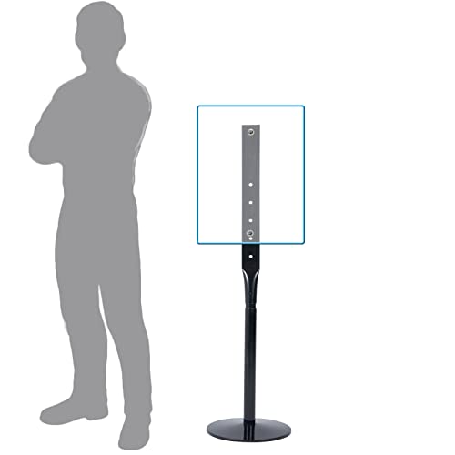 Cast Iron Sign Stand, 48 In Tall Pedestal Post, 12 In Base, Parking, Black | Outdoor metal pedestal post fits signs up to 18 x 24 in for parking, streets, businesses and driveways - size: 12"