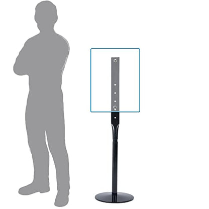Cast Iron Sign Stand, 48 In Tall Pedestal Post, 12 In Base, Parking, Black | Outdoor metal pedestal post fits signs up to 18 x 24 in for parking, streets, businesses and driveways - size: 12"