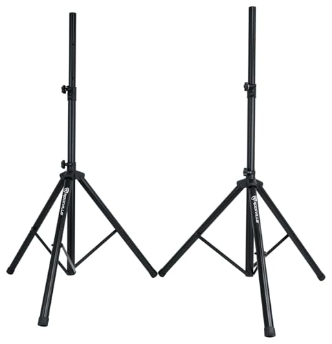 Rockville RPG122K 12" Powered PA Speaker Pair with 2 UHF Wireless Mics | 1000W Peak / 250W RMS, Bluetooth, USB/SD/FM, 2 Speaker Stands, Wired Microphone, RWM-200 H2 200-Channel System, 2-Items