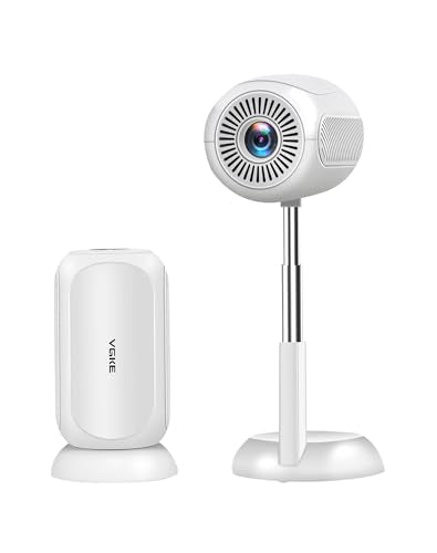 【3D TOF Auto Focus & Built-in Android apps】VGKE Mini Projector with WiFi 6 and Bluetooth, Auto Keystone Portable Projector Compatible with HDMI/USB/TV Stick for Home / Outdoor