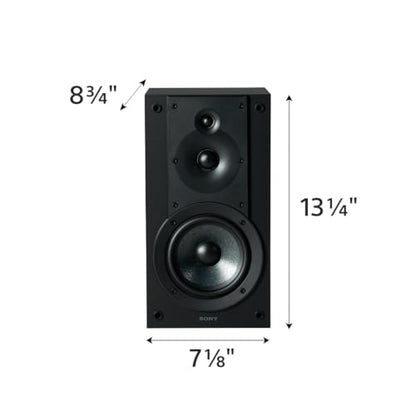 Sony SS-CS5M2 3-Way 3-Driver Hi-Res Compact Bookshelf Speakers (Pair) | CS Speaker Home Theater Series, 5.12-inch Woofer, High Precision Tweeters, Hi-Res Audio, Premium Componentry - style: Bookshelf Speakers (Pair)