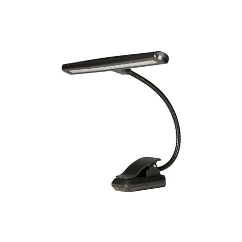 On-Stage LED518 USB-Rechargeable Orchestra Light (Sheet-Music-Stand Lighting, Tabletop Base, Adjustable Gooseneck, High- and Low-Intensity Modes, Portable, LED Lamp, DJ, FOH, Charging Cable, Black)