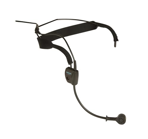 Shure WH20 Dynamic Headset Microphone - Rugged, Lightweight, Secure Fit for Active Mic Users, for Instructors/Musicians, TQG Connector Wireless Bodypack Transmitters (WH20TQG) - style: TA4F (4-pin mini connector)