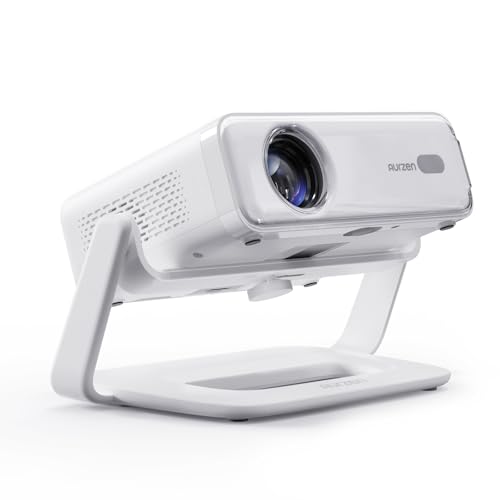 Aurzen Multi-Angle Projector Stand, 180° Rotation, 1/4-Inch Screw, White | Easy Installation, Durable Build, Compatible with Aurzen EAZZE D1R, D1, D1G & Most Projectors, ¼-Inch Screw, Gimbal Stand - color: White (Gimbal Stand)