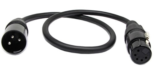 SinLoon DMX Stage Light Cable - 3Pin XLR Male to 5Pin Female XLR DJ Turnaround Connection for Moving Head, Par & Spot Lights, 0.5M