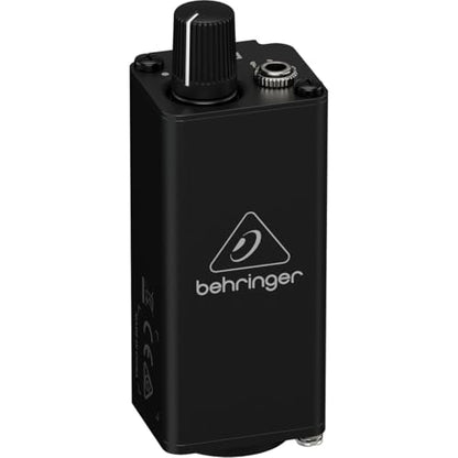 Behringer Powerplay PM1 Personal in-Ear Monitor Belt-Pack, 2-, Bundle with 2X 10' Stereo Mini Male to Female Headset Extension Cable