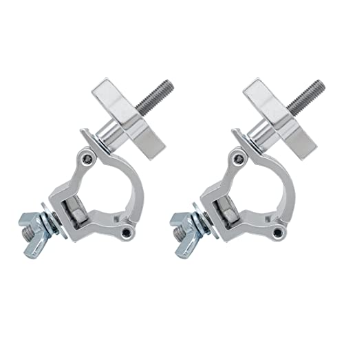Stage Light O-Clamp 1.25in Pipe 165lbs 2 Pack | Heavy Duty Lighting Truss Clamp for 4/5 - 2" Pipe, 22-220lbs Premium Aluminum O-Clamp for DJ Stage Lighting Setup - size: Fit for 1-1/4 inch pipe-2PCS