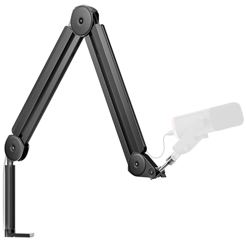 InnoGear Mic Arm Microphone Boom Arm Cable Management for Blue Yeti, Black - color: Black, style: Standard Clamp