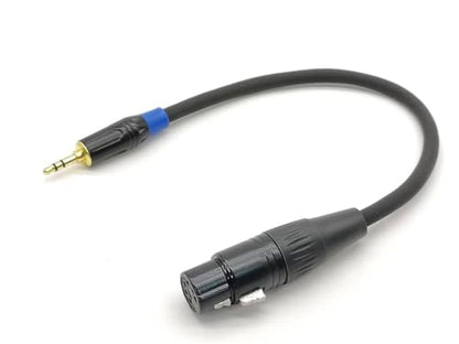 Elecbee XLR Female 5 Pin to Stereo Jack Audio 3.5Mm Male Balanced Audio Converter Adapter Cable 0.3M, Compatible with Microphones Mixers Amplifiers and Speakers