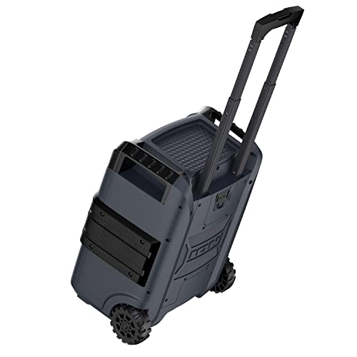 ION Block Rocker XL 220W Bluetooth Outdoor Speaker with Wheels | Water Resistant, Radio, Karaoke Mic, USB Charging, Stereo Linking, Bass Boost and App Control, for Parties and Outdoor Events - style: 220W water-resistant