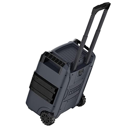 ION Block Rocker XL 220W Bluetooth Outdoor Speaker with Wheels | Water Resistant, Radio, Karaoke Mic, USB Charging, Stereo Linking, Bass Boost and App Control, for Parties and Outdoor Events - style: 220W water-resistant