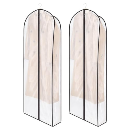 Zilink Fur Coat Storage Bags Dress Bags for Gowns Long 60 in, 2 Pack | 7 in Gussted, Wrinkle Free, Breathable, Dust Covers for Hanging Clothes for Leather Jacket Fur Coat Puffy Dress Storage - size: 60"-2pcs