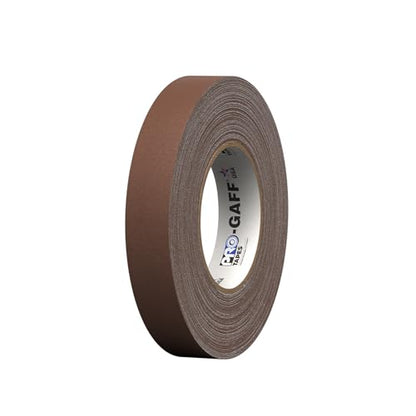 1" Width ProTapes Pro Gaff Premium Matte Cloth Gaffer's Tape With Rubber Adhesive, 11 mils Thick, 55 yds Length, Brown (Pack of 1)