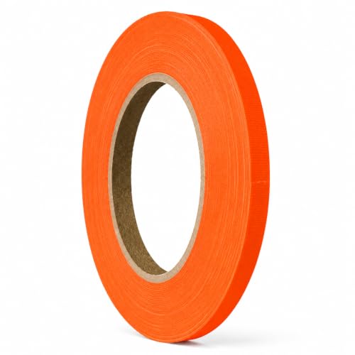 GGR Supplies CGT-80F Fluorescent Orange Spike Gaffers Tape, 1/2 in x 60 yd | Superior Performance Laminated Tape with Rubber Adhesive for Cables, Floor Marking, Stage, Film, Theater and Event Production - color: Fluorescent Orange