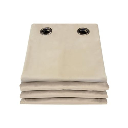 Moondream DecibelControl™ 3-in-1 Soundproof Curtain | Noise Reduction | Thermal Insulation | 100% Blackout | Patented Technology | Velvet | Grommet | 52" W x 63" L | Beige - Darjeeling MC15 - color: Beige - Darjeeling Mc15, size: 52"W x 63"L (Pack of 1)